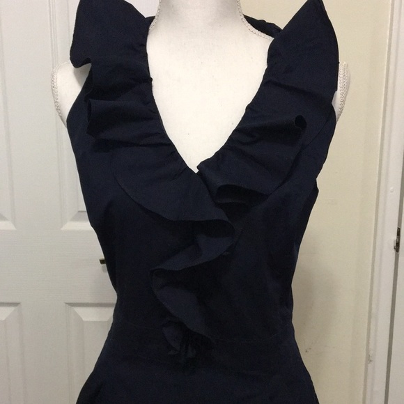 Lauren Ralph Lauren Dresses & Skirts - Lauren Ralph Lauren Navy Ruffle Dress